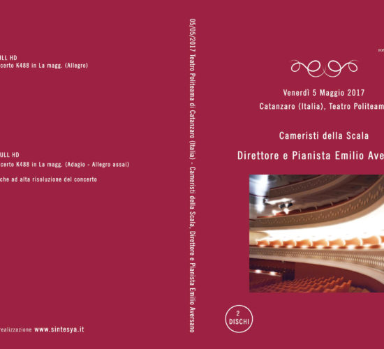 DVD cover video concerto Emilio Aversano pianist