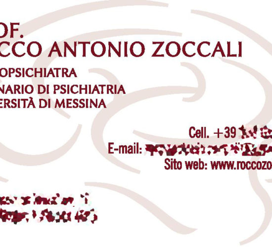 Business card Prof. Rocco Antonio Zoccali